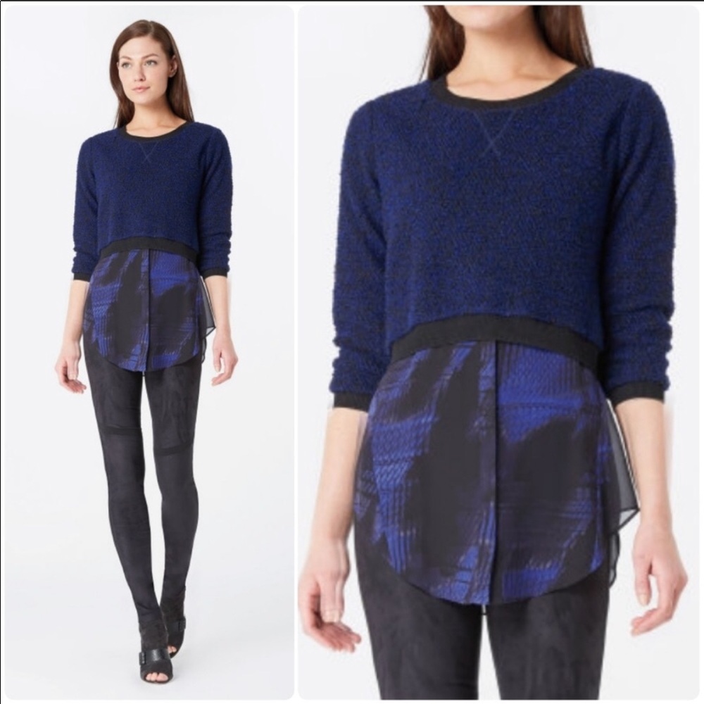 Elie Tahari sweater shirt in navy blue for spring